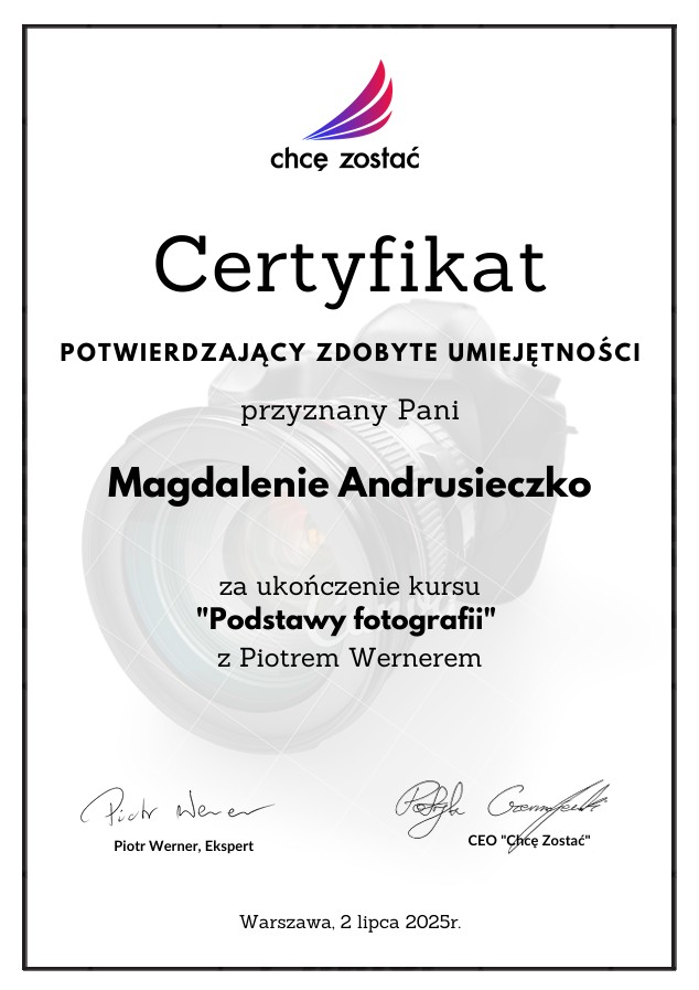 Certyfikat Chce Zostac